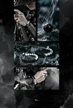 Load image into Gallery viewer, Guli [Black and White] Obsidian Bracelet Men&#39;s High Sense Niche Volcanic Rock Bead Bracelets Couple&#39;s Birthday Present Buddha&amp;Energy