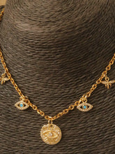 Load image into Gallery viewer, Desert Travelers | Devil&#39;s Eye Clavicle Chain Series | Necklace | Titanium Steel Gold-Plated Chain Buddha&amp;Energy