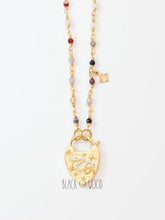 Load image into Gallery viewer, Black Wood | Duobar Crystal Long Custom Beaded Long Necklace Series Buddha&amp;Energy