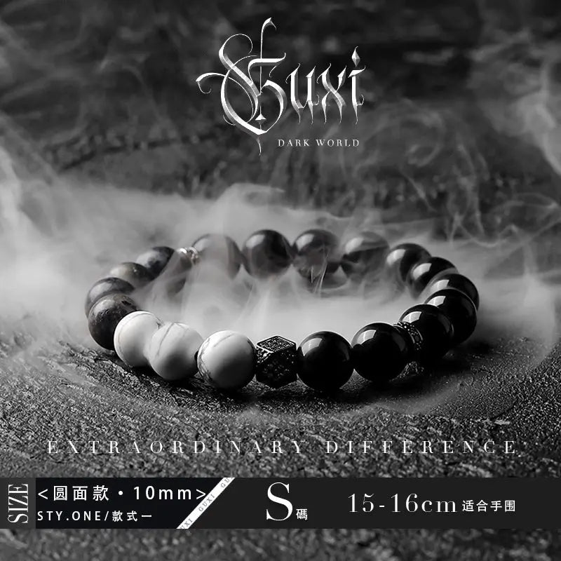 Fengshui Crystal Jewelry [Fantasy Day] Black Agate Beads BraceletFengshui Crystal Jewelry [Fantasy Day] Black Agate Beads Bracelet Men's High Sense Niche Retro Bracelet for Boyfriend Birthday Gift
Material: natural crystal/semi-prBuddha&EnergyBuddha&EnergyFengshui Crystal Jewelry [Fantasy Day] Black Agate Beads Bracelet