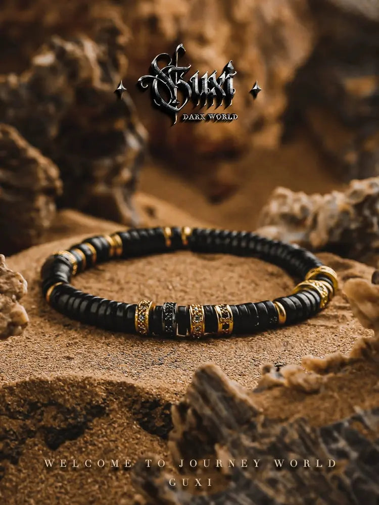 GUI [Track] Vintage Coconut Shell Bracelet Men's Simple Fashion Accessories Couple Bracelet for Boyfriend Birthday Gift Buddha&Energy