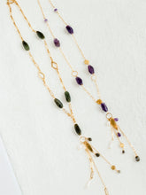 Load image into Gallery viewer, Black Wood | Labradorite Amethyst Long Sweater Custom Beaded Necklace Series Buddha&amp;Energy