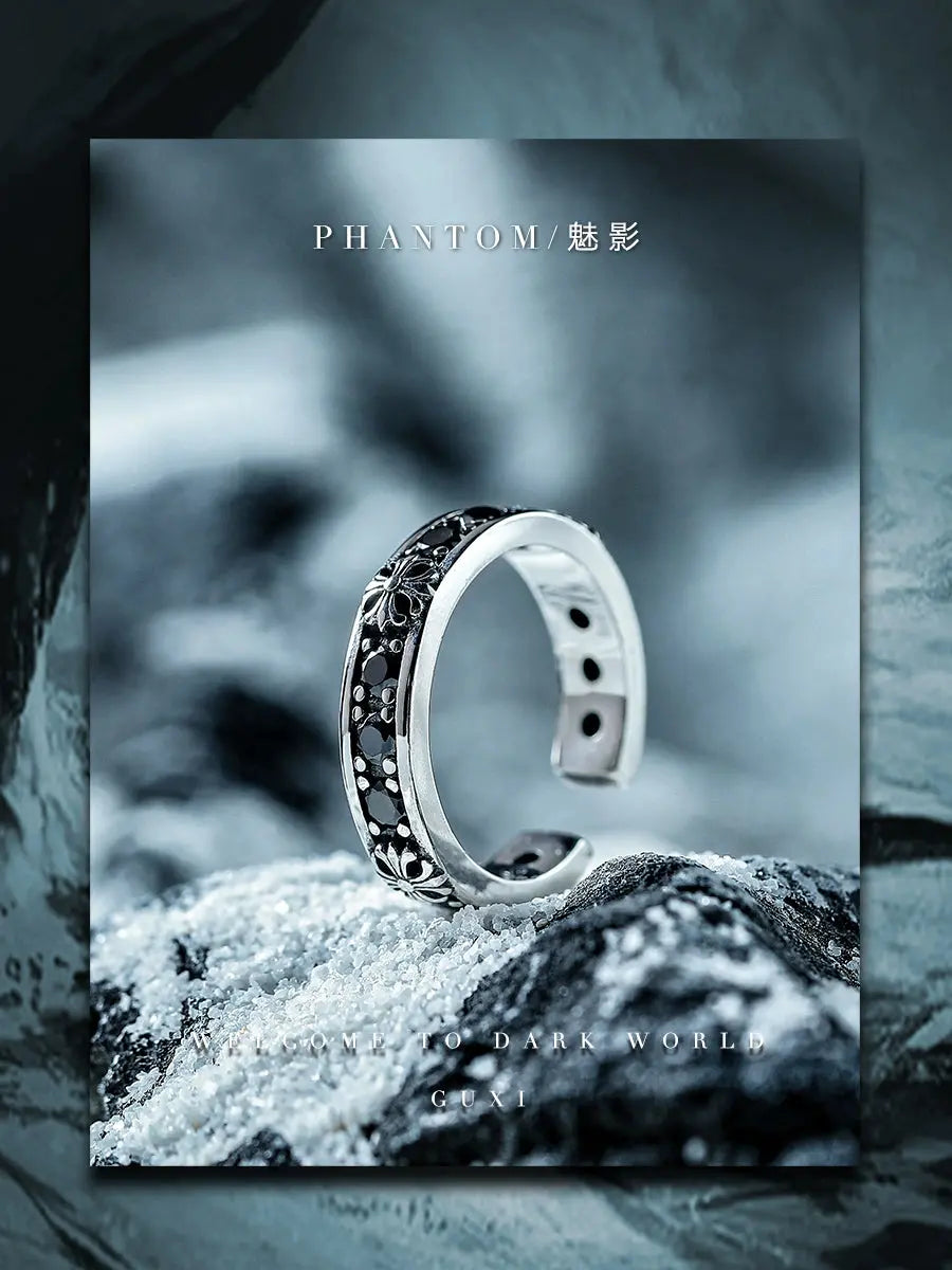 Fengshui Crystal Jewelry[Phantom of the Opera] Dark Style 925 Silver RFengshui Crystal Jewelry [Phantom of the Opera] Dark Style 925 Silver Ring Boys Advanced Sense Ring Niche Design Simple Personality
Material: SilverMaterial: 925 silBuddha&EnergyBuddha&EnergyFengshui Crystal Jewelry[Phantom