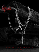 Load image into Gallery viewer, Fengshui Crystal Jewelry[Coming] Cross Necklace Men&#39;s Design Sense NicFengshui Crystal Jewelry[Coming] Cross Necklace Men&#39;s Design Sense Niche Pendant Titanium Steel Sweater Chain Ornament Fashion Brand All-Matching
 
Chain material: tBuddha&amp;EnergyBuddha&amp;EnergyFengshui Crystal Jewelry[Coming] Cross Necklace Men&#39;