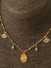 Load image into Gallery viewer, Desert Travelers | Devil&#39;s Eye Clavicle Chain Series | Necklace | Titanium Steel Gold-Plated Chain Buddha&amp;Energy