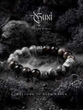 Fengshui Crystal jewelry[Zero Boundary] Silver Obsidian Bracelet