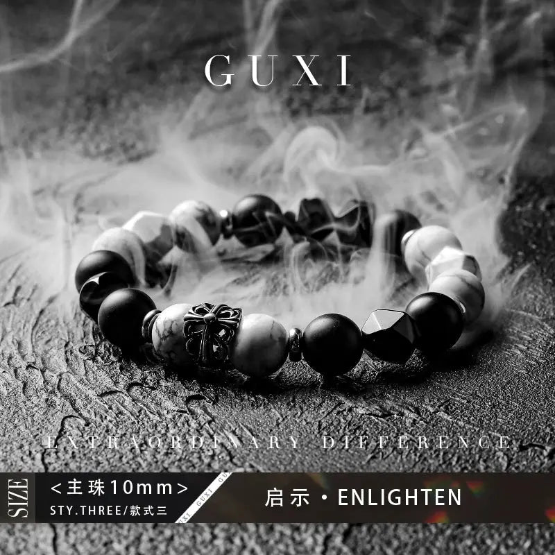 Fengshui Crystal Jewelry[Image] Original Black and White Beads Agate BFengshui Crystal Jewelry[Image] Original Niche Design Sense Black and White Beads Agate Bracelet Boys Trendy High Sense Ornament
Material: natural crystal/semi-preciBuddha&EnergyBuddha&EnergyFengshui Crystal Jewelry[Image] Original Black