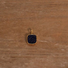 Load image into Gallery viewer, Black Wood Natural Crystal Square Plate Earrings Daily Simple Exquisite Buddha&amp;Energy