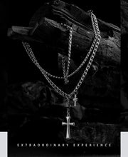 Load image into Gallery viewer, Fengshui Crystal Jewelry[Coming] Cross Necklace Men&#39;s Design Sense NicFengshui Crystal Jewelry[Coming] Cross Necklace Men&#39;s Design Sense Niche Pendant Titanium Steel Sweater Chain Ornament Fashion Brand All-Matching
 
Chain material: tBuddha&amp;EnergyBuddha&amp;EnergyFengshui Crystal Jewelry[Coming] Cross Necklace Men&#39;