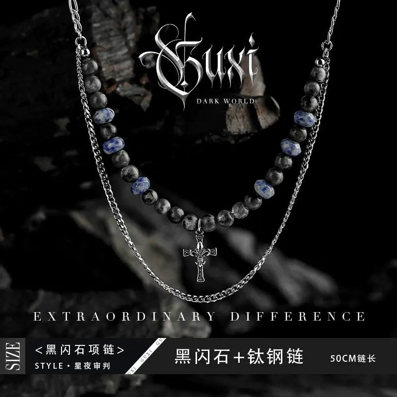 Fengshui Crystal Jewelry[Starry Night Trial] Personalized Cross BeadedFengshui Crystal Jewelry[Starry Night Trial] Personalized Cross Beaded Titanium Steel Necklace Special-Interest Design Sweater Chain Jewelry Boys
Chain material: titBuddha&EnergyBuddha&EnergyFengshui Crystal Jewelry[Starry Night Trial] Personalized Cross Beaded Titanium Steel Necklace Special-Interest Design Sweater Chain Jewelry Boys