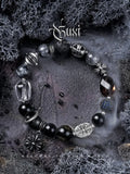 [Promised Land] Dark Style Vintage Obsidian Bracelet