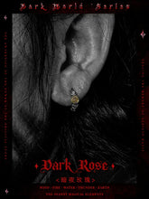 Load image into Gallery viewer, Fengshui Crystal Jewelry[Dark Night Rose] Retro Minority 925 Silver EaFengshui Crystal Jewelry[Dark Night Rose] Retro Minority 925 Silver Earrings Men&#39;s Advanced Sense Ear-Caring Earrings Punk Ear Ring
Material: SilverMaterial: 925 silBuddha&amp;EnergyBuddha&amp;EnergyFengshui Crystal Jewelry[Dark Night Rose] Retro Minority 925 Silver Earrings Men&#39;