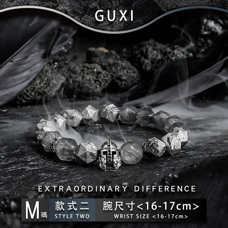 Guxi [Night Knight] Boys Bracelet Tide Gold Obsidian Bead Bracelets Original Niche Ornament High Sense Buddha&Energy