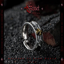 Load image into Gallery viewer, Fengshui Crystal Jewelry[Heart of the Brave] Vintage Cross 925 Silver Fengshui Crystal Jewelry[Heart of the Brave] Vintage Cross 925 Silver Ring Men&#39;s Fashionable High-Grade Ring Handmade Silver Accessories
Material: SilverMaterial: 92Buddha&amp;EnergyBuddha&amp;EnergyFengshui Crystal Jewelry[Heart