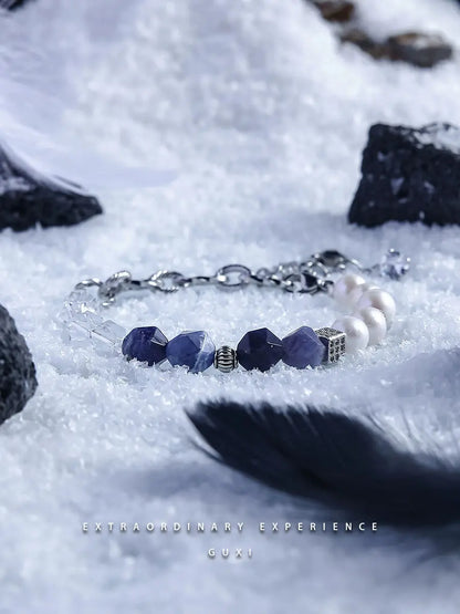 GUI [Elixir] Niche Couple Bracelet, a Pair of Crystal Bracelets for Boys Girlfriend Gift High Sense Buddha&Energy