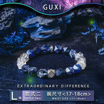 Guli [Fantasy Dream] Amethyst Bracelet Boys Niche Original Design Bead Bracelets for Boyfriend Ornament Buddha&Energy