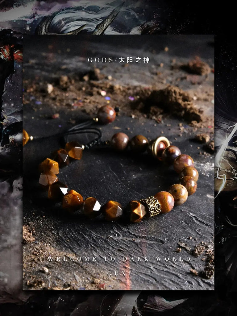 GUI [Gods] Dark Style Crystal Bracelet Boys Retro Couple Bead BraceletBuddha&EnergyBuddha&EnergyGUI [Gods] Dark Style Crystal Bracelet Boys Retro Couple Bead Bracelets