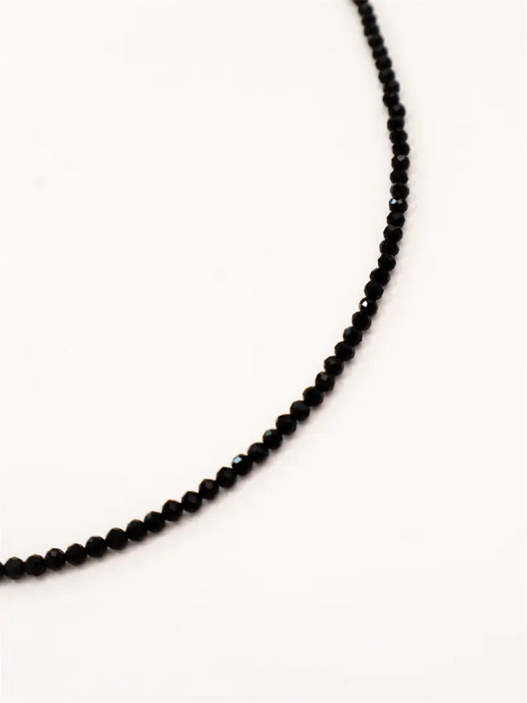 Black Wood | Daily Exquisite Black Pointed Crystal with Baroque Petal Pearl Custom Beaded Necklace Buddha&Energy