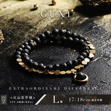 Load image into Gallery viewer, GUI [Black Gold] Volcanic Rock Multi-Layer Bracelet Men&#39;s Trendy Niche Bead Bracelets High Senses for Boyfriend Ornament Buddha&amp;Energy