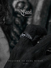 Load image into Gallery viewer, Guxi [Lonely Shadow] Dark Style 925 Silver Ring Men&#39;s High Sense NicheBrand: GysiMaterial: 925 silverPattern: otherStyle: Original designCondition: NewStore name: Buddha &amp; energy fernings jewelry storeThe main type of our shop: cryBuddha&amp;EnergyBuddha&amp;EnergyGuxi [Lonely Shadow] Dark Style 925 Silver Ring Men&#39;