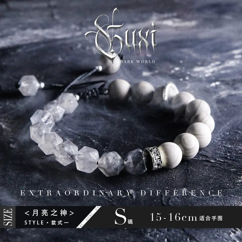 GUI [Gods] Dark Style Crystal Bracelet Boys Retro Couple Bead BraceletBuddha&EnergyBuddha&EnergyGUI [Gods] Dark Style Crystal Bracelet Boys Retro Couple Bead Bracelets