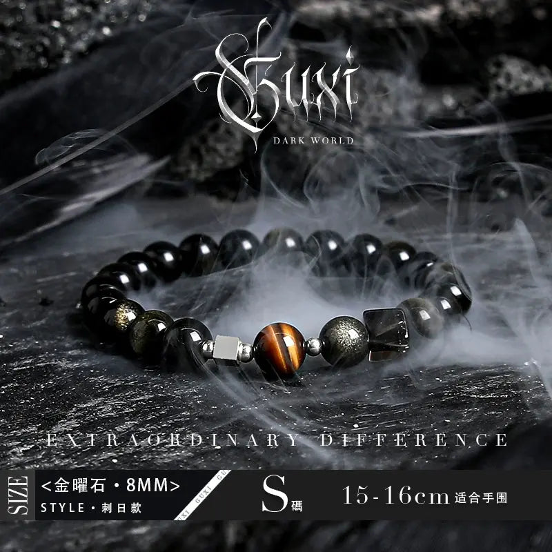 GUI [Bracelet] Golden Obsidian Couple Bracelet Men's High-Grade Retro Buddha&EnergyBuddha&EnergyGUI [Bracelet] Golden Obsidian Couple Bracelet Men'