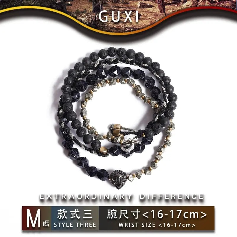 GUI [Bohemian] Niche Bracelet Men's High Sense Bead Bracelets Retro CaGUI [Bohemian] Niche Bracelet Men's High Sense Bead Bracelets Retro Carrying Strap Birthday Gift Jewelry
Store name: Buddha &amp; energy Feng Shui jewelry storeThe mBuddha&EnergyBuddha&EnergyHigh Sense Bead Bracelets Retro Carrying Strap Birthday Gift Jewelry