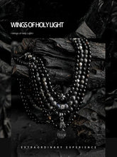 Load image into Gallery viewer, Fengshui Crystal Jewelry[The Wings of Rean] Special-Interest Design ObFengshui Crystal Jewelry[The Wings of Rean] Special-Interest Design Obsidian Beaded Necklace Men&#39;s High-Grade Simple Agate Sweater Chain
Chain material: natural crysBuddha&amp;EnergyBuddha&amp;EnergyFengshui Crystal Jewelry[