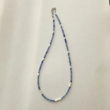 Load image into Gallery viewer, Blossom studio·Natural Stone Stitching Necklace Stitching Necklace｜Elegant White · Light Blue https://www.xiaohongshu.com/goods-detail/65acacaba42c9a0001e6e467