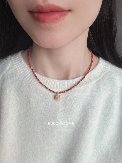 【Original】Get What You Want｜Natural South Red Agate Necklace · marabout+5cmExtension Chain “Ji”，Good Luck https://www.xiaohongshu.com/goods-detail/65939d31ff7b510001b34f92