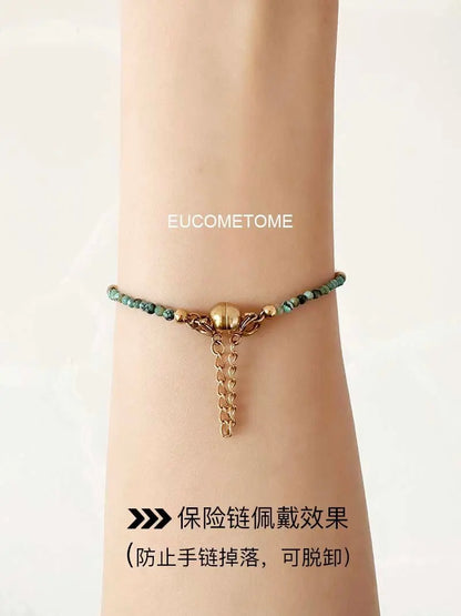 EUCOMETOME · 【Original】Mengzhong Garden｜Natural Turquoise Pearl Bracelet · 16.5cm(Wrist Size Net Size for One Circle14.5-15cm） https://www.xiaohongshu.com/goods-detail/652624793168ac0001f1715b