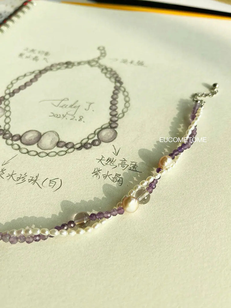 【Original】Purple Flower-De-Luce｜ Baroque Pearl Amethyst Bracelet https://www.xiaohongshu.com/goods-detail/65d3356d18e940000140dc2e