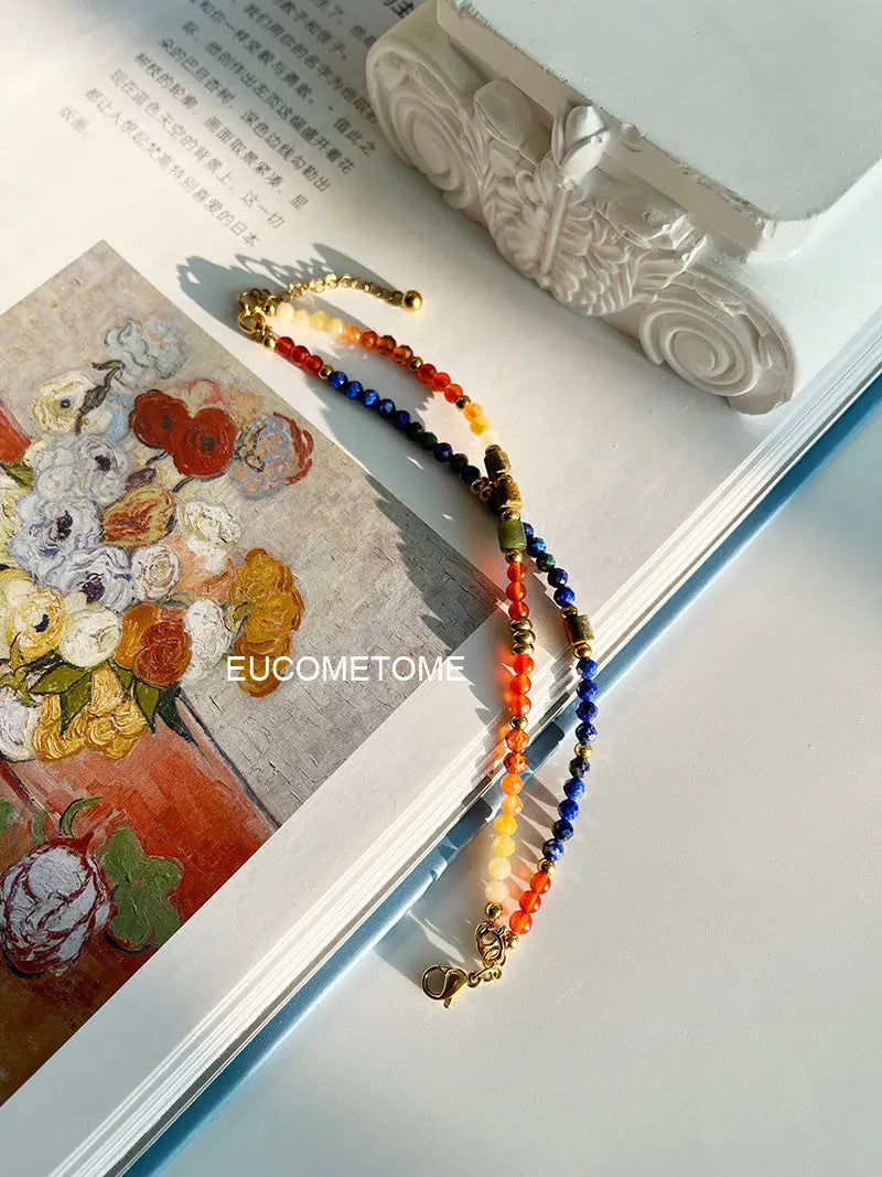 【Original】Van Gogh《Sunflower》｜Natural Stone Double-Layer Detachable Triple-Wear Bracelet https://www.xiaohongshu.com/goods-detail/6564251e52ae0b0001ab21b8