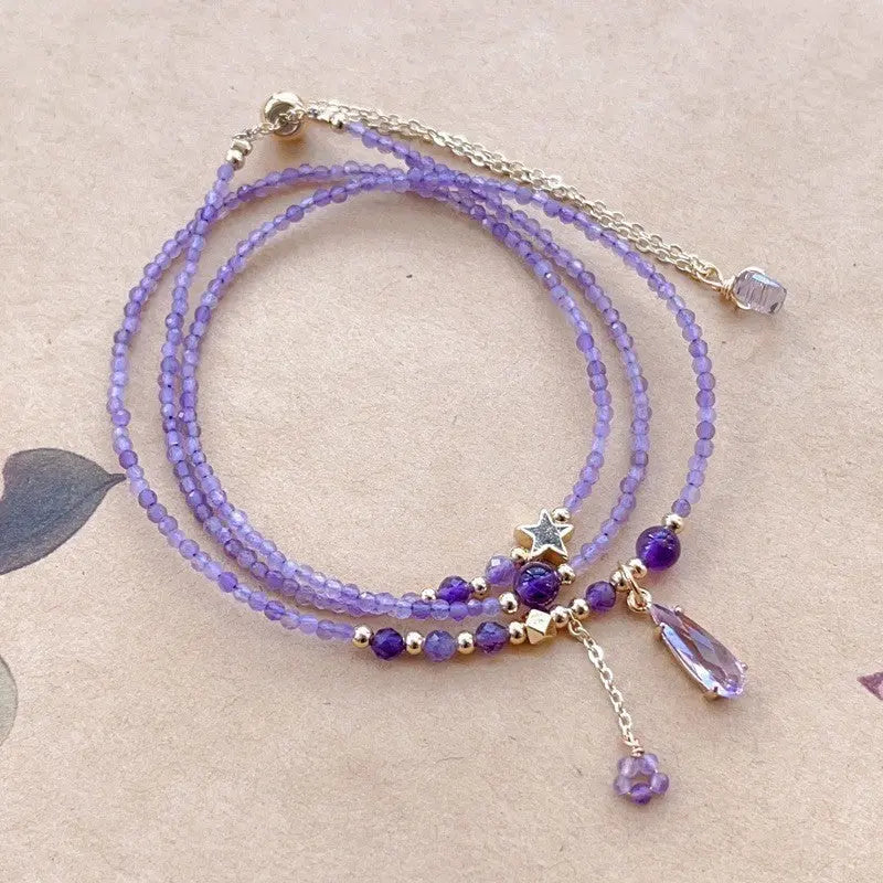 Blossom studio·Natural Amethyst Multi-Layer Twin Bracelet https://www.xiaohongshu.com/goods-detail/65ff63e2ca2e600001e1cbad