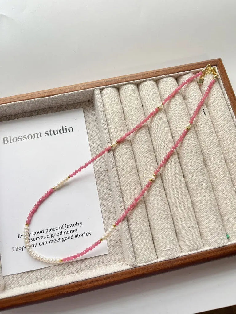 Blossom Wintersteiner RomanceS925Sterling Silver Rhodochrosite Pearl Stitching Necklace｜50+5 · Bracelet https://www.xiaohongshu.com/goods-detail/65684671052c42000148fbe3