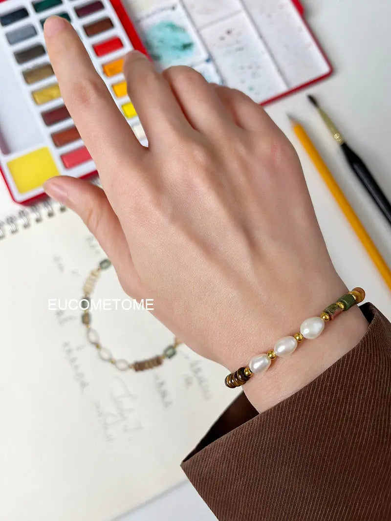 【Original】Spring and Autumn｜Maillard Natural Tigereye Pearl Bracelet https://www.xiaohongshu.com/goods-detail/6551aa0d1d23950001d2e502