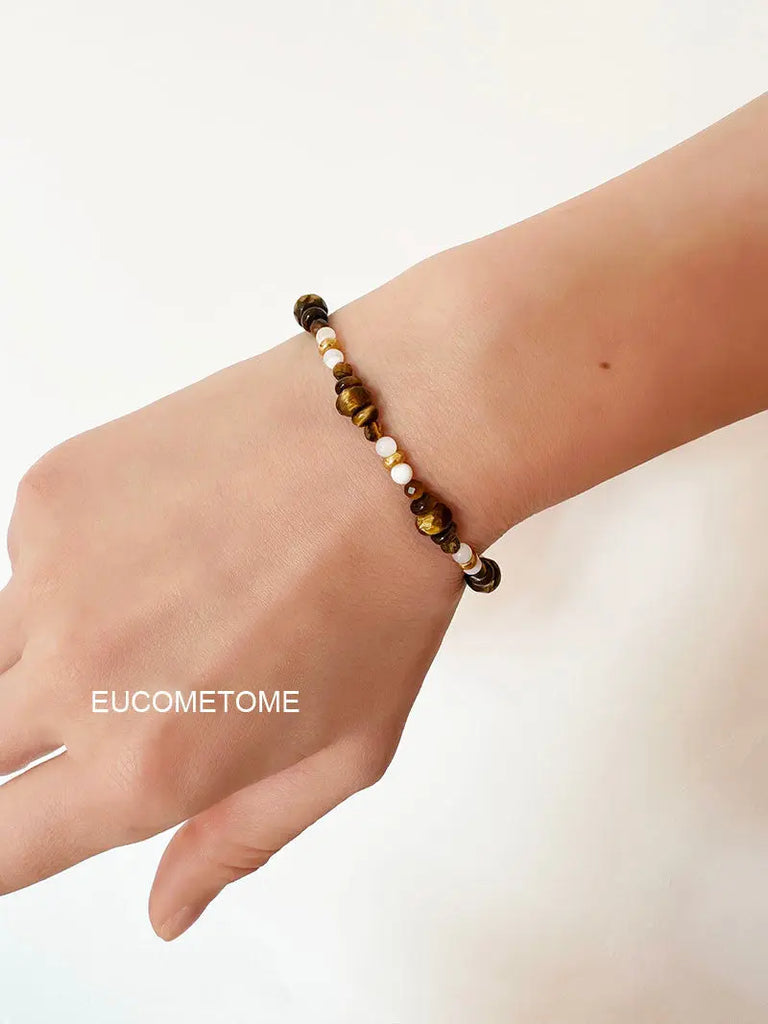 EUCOMETOME · 【Original】Good Luck｜Maillard Natural Tiger-Eye Bracelet · 18+2.5cmExtension Chain（Suitable15.5-17.5cmClean Hand Circumference https://www.xiaohongshu.com/goods-detail/655c342a60fa1b0001019cd1