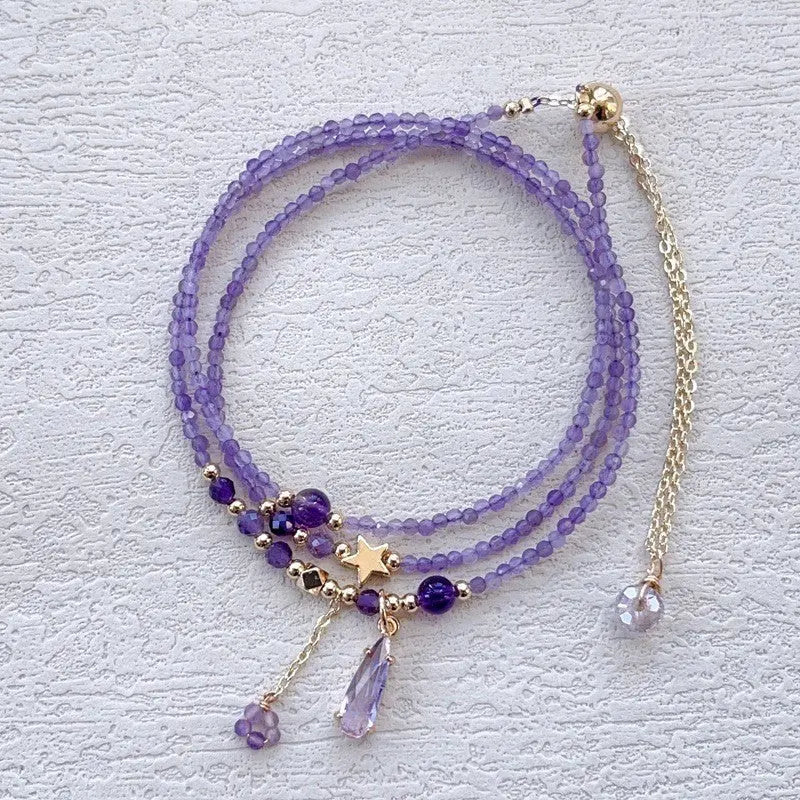 Blossom studio·Natural Amethyst Multi-Layer Twin Bracelet https://www.xiaohongshu.com/goods-detail/65ff63e2ca2e600001e1cbad