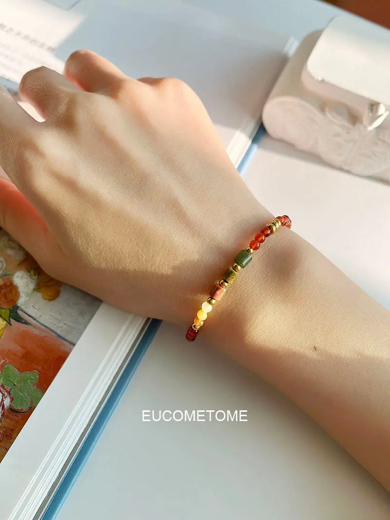 【Original】Van Gogh《Sunflower》｜Natural Stone Double-Layer Detachable Triple-Wear Bracelet https://www.xiaohongshu.com/goods-detail/6564251e52ae0b0001ab21b8