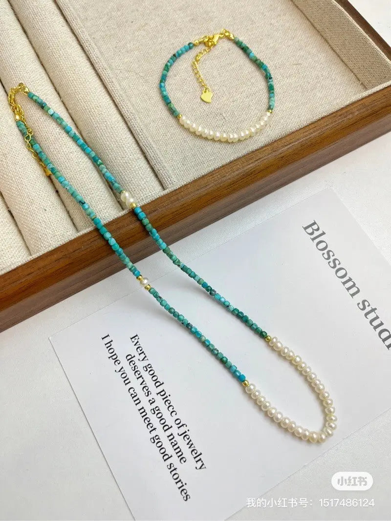 Blossom studio·S925Sterling Silver Turquoise Pearl Necklace｜Customized｜40+5 · 925Sterling Silver Turquoise Pendant Necklace https://www.xiaohongshu.com/goods-detail/6588fe3a1105ca00010b4c70