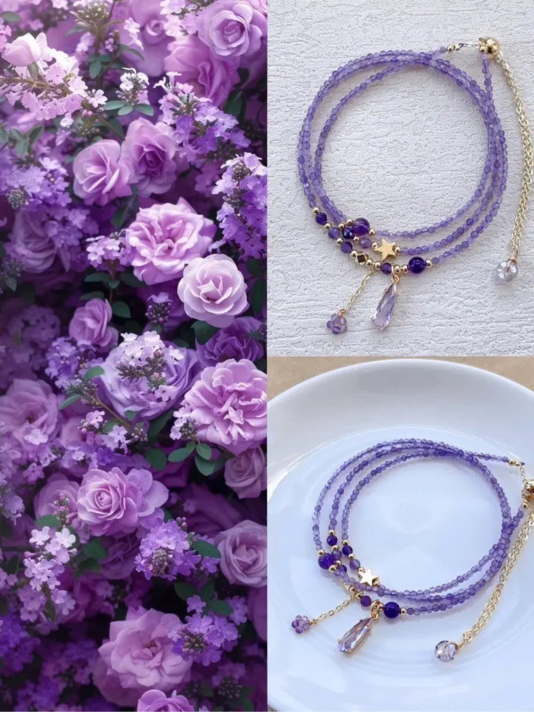 Blossom studio·Natural Amethyst Multi-Layer Twin Bracelet https://www.xiaohongshu.com/goods-detail/65ff63e2ca2e600001e1cbad