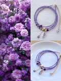 Multi-Layer Twin Natural Amethyst Bracelet