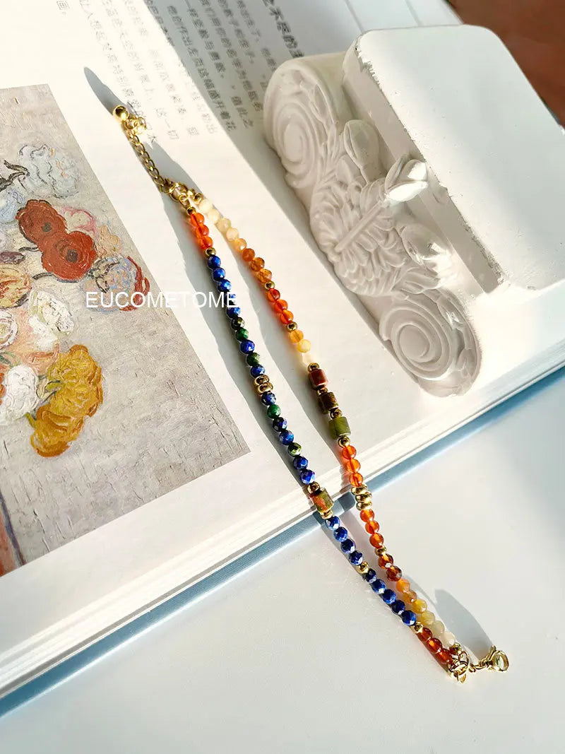 【Original】Van Gogh《Sunflower》｜Natural Stone Double-Layer Detachable Triple-Wear Bracelet https://www.xiaohongshu.com/goods-detail/6564251e52ae0b0001ab21b8