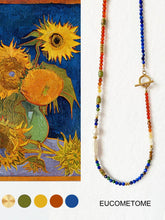 Load image into Gallery viewer, 【Original】Van Gogh《Sunflower》｜Lapis Lazuli Baroque Necklace · 53cmLeft and Right（without Buckle） https://www.xiaohongshu.com/goods-detail/656ad31c8213290001c03190