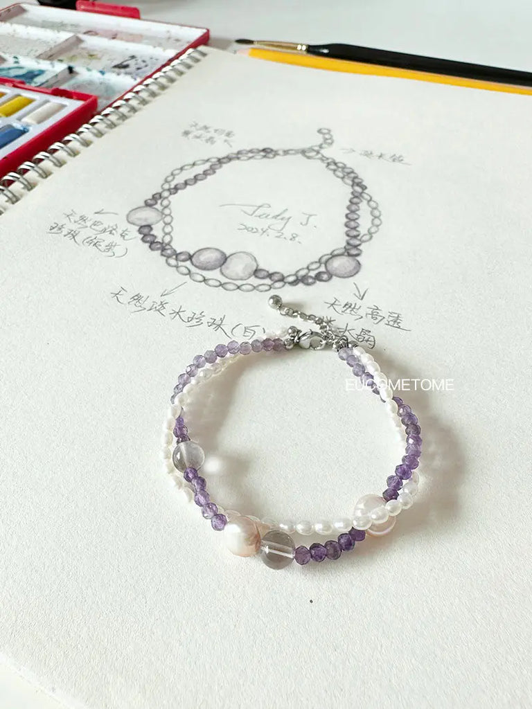 【Original】Purple Flower-De-Luce｜ Baroque Pearl Amethyst Bracelet https://www.xiaohongshu.com/goods-detail/65d3356d18e940000140dc2e