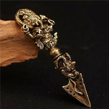 Load image into Gallery viewer, Like a trout, the God of Wealth, Vajra, clawed pestleElephant Trout God of Wealth King Kong Prong Pestle Nepal Tibetan Ethnic Style Copper Vintage Personalized Necklace Pendant for Men and Women
Buddha EnergyBuddha&amp;EnergyWealth King Kong Prong Pestle Nepal Tibetan Ethnic Style Copper Vintage Personalized Necklace Pendant