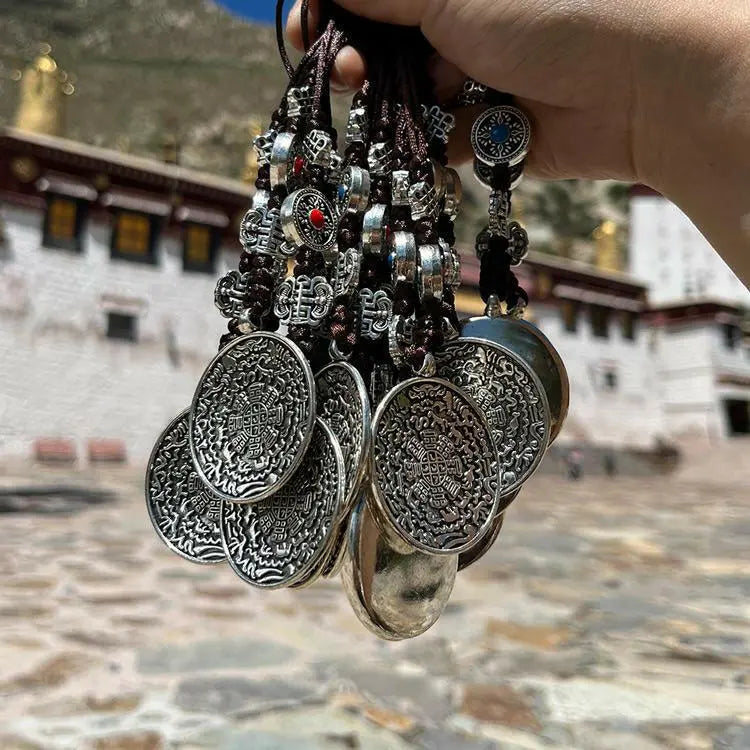 Tibetan silver nine palace gossip amuletsTibetan silver nine palace gossip amulets
Tibetan Characteristic Folk Amulet silver Nine Palace Begun Brand This Life Year Keychain Pendant Alloy Hanging Ornaments
TBuddha EnergyBuddha&EnergyLife Year Keychain Pendant Alloy Hanging Ornaments