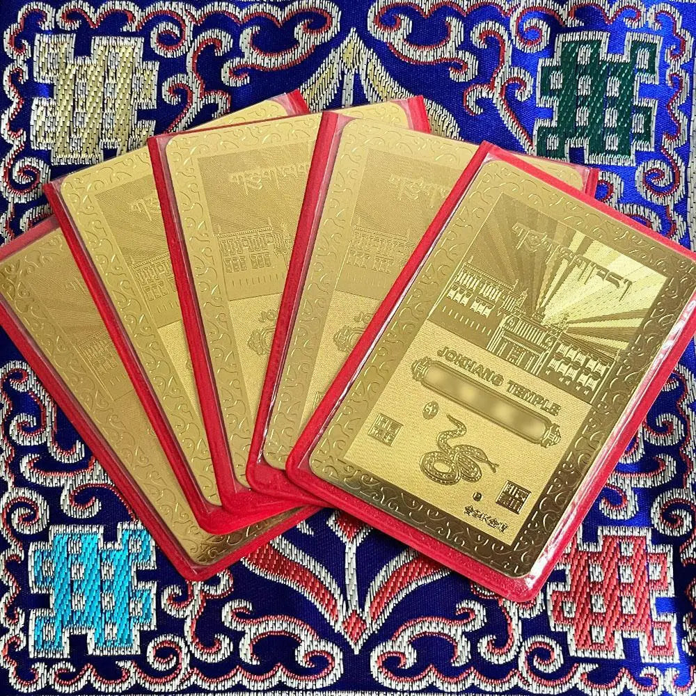 Zodiac auspicious cardsZodiac auspicious cardsThis is the Lhasa Jokhang Zodiac Talisman gilded card
Sheet, length is 8.4 cm, width is 5.3 cm, with seal
Set, one side of the card is auspiciBuddha EnergyBuddha&EnergyYear Zodiac Card Portable Card Auspicious Safety Card Copper Gold Plated Card