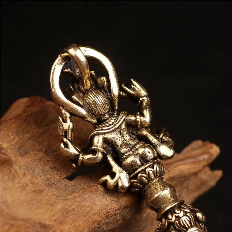 Like a trout, the God of Wealth, Vajra, clawed pestleElephant Trout God of Wealth King Kong Prong Pestle Nepal Tibetan Ethnic Style Copper Vintage Personalized Necklace Pendant for Men and Women
Buddha EnergyBuddha&EnergyWealth King Kong Prong Pestle Nepal Tibetan Ethnic Style Copper Vintage Personalized Necklace Pendant