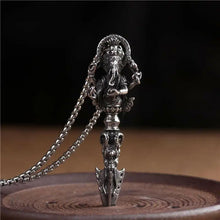 Load image into Gallery viewer, Vary Claw Pestle NecklaceRetro titanium steel elephant trunk God of wealth King Kong prong magic pestle personalized creative necklace pendant men and women do not fade not allergic
Buddha EnergyBuddha&amp;Energywealth King Kong prong magic pestle personalized creative necklace pendant men